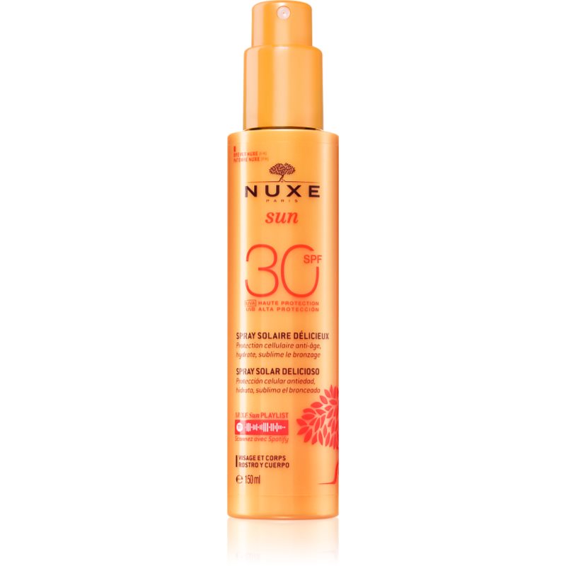 Nuxe Sun Delicious Solar Spray спрей за загар за лице и тяло SPF 30 - Грижа за тяло - Сравни цени от 1 магазин с безплатна доставка