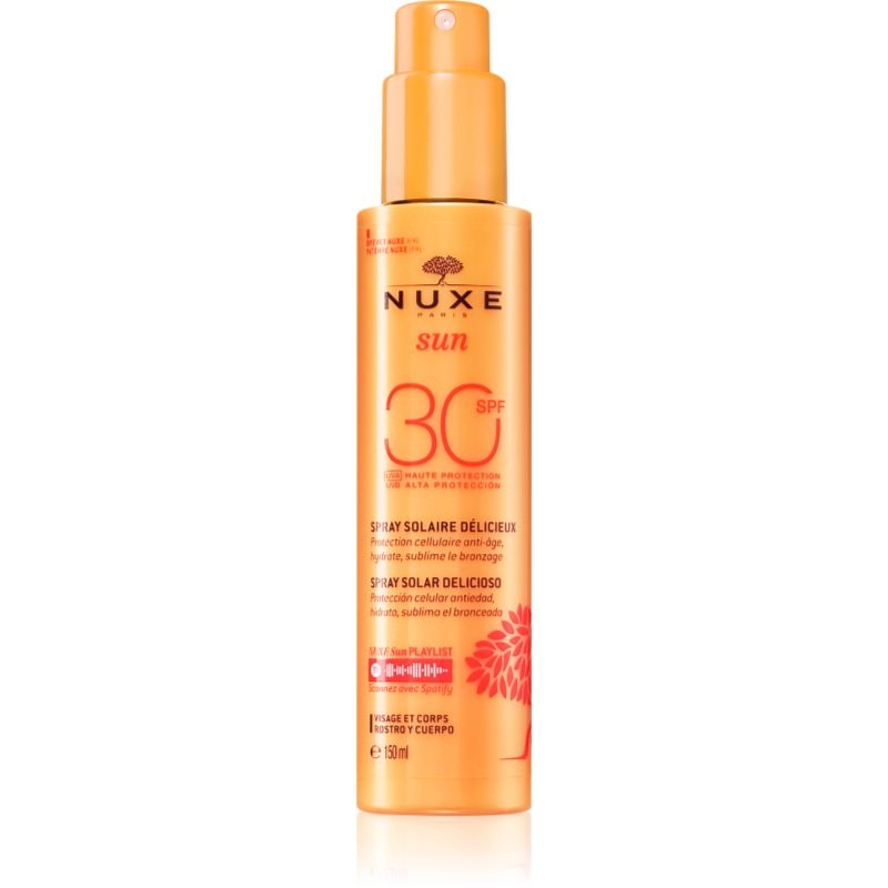 Nuxe Sun Delicious Solar Spray спрей за загар за лице и тяло SPF 30 - Грижа за тяло - Сравни цени от 1 магазин с безплатна доставка