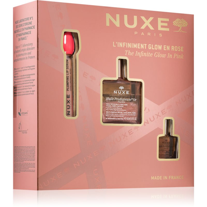 Nuxe The Infinite Glow In Pink подаръчен комплект за лице, тяло и коса - Комплект - Сравни цени от 1 магазин с безплатна доставка