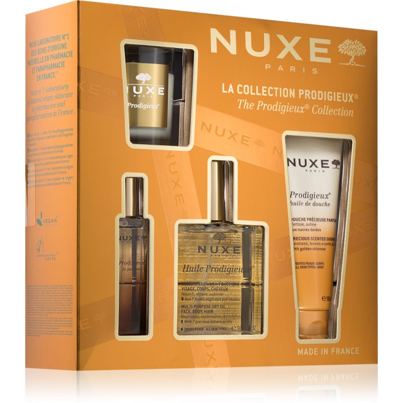 Nuxe Prodigieux Collection подаръчен комплект за лице, тяло и коса за жени - Комплект - Сравни цени от 1 магазин с безплатна доставка
