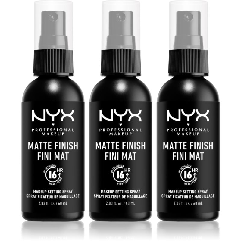 NYX Professional Makeup Makeup Setting Spray Matte спрей за фиксация 3x - Грим - Сравни цени от 1 магазин с безплатна доставка
