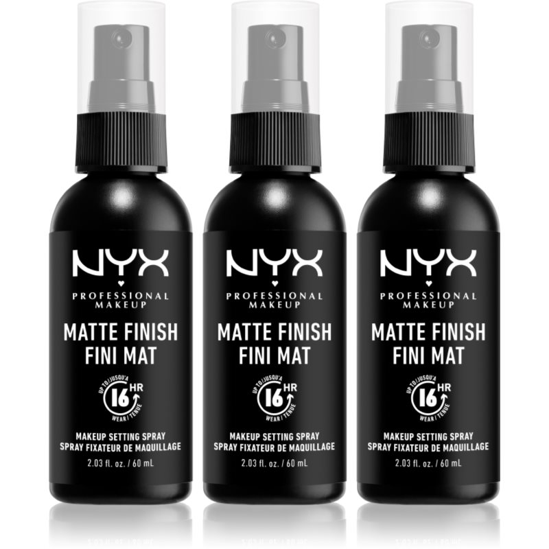 NYX Professional Makeup NYX Professional Makeup Makeup Setting Spray Matte спрей за фиксация 3x - Унисекс парфюм 60мл - Сравни цени от 1 магазин с безплатна доставка