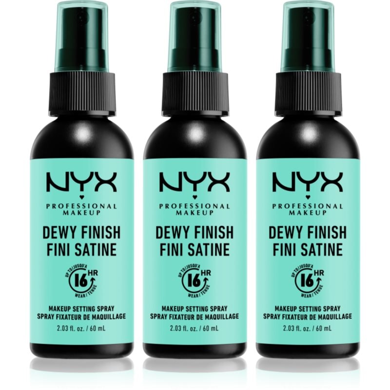 NYX Professional Makeup Makeup Setting Spray Dewy спрей за фиксация 3x - Грим - Сравни цени от 1 магазин с безплатна доставка