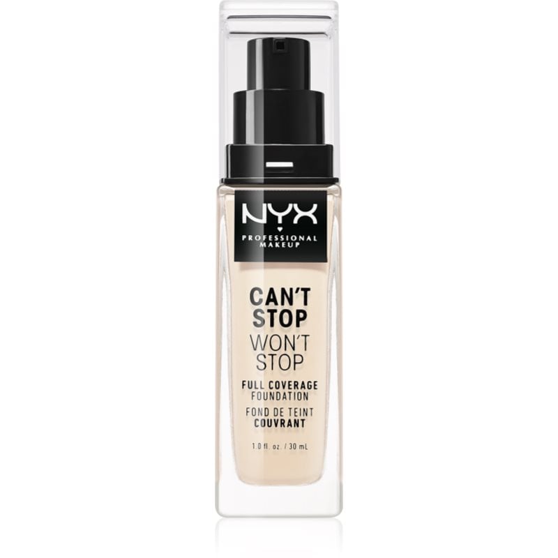 NYX Professional Makeup Can't Stop Won't Stop Full Coverage Foundation високо покривен фон дьо тен