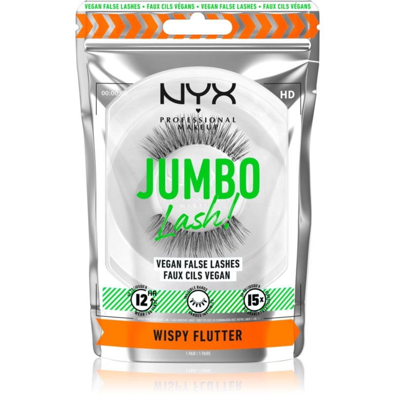 NYX Professional Makeup Jumbo Lash! изкуствени мигли тип 03 Wispy Flutter 2 бр.