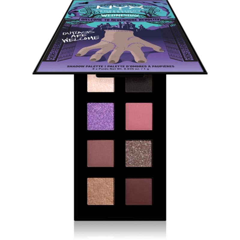 NYX Professional Makeup Wednesday The Nevermore Academy Palette палитра сенки за очи - Грим - Сравни цени от 1 магазин с безплатна доставка