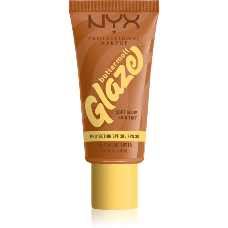 NYX Professional Makeup Buttermelt Glaze озаряващ тониращ флуид SPF 30 - Грим - Сравни цени от 1 магазин с безплатна доставка