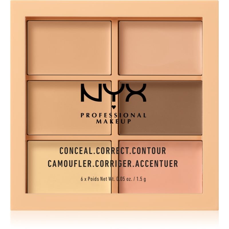 NYX Professional Makeup Conceal. Correct. Contour палитра за контуриране и прикриване на несъвършенства