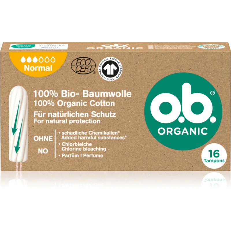 o.b. Organic Normal тампони - Грижа за тяло - Сравни цени от 1 магазин с безплатна доставка