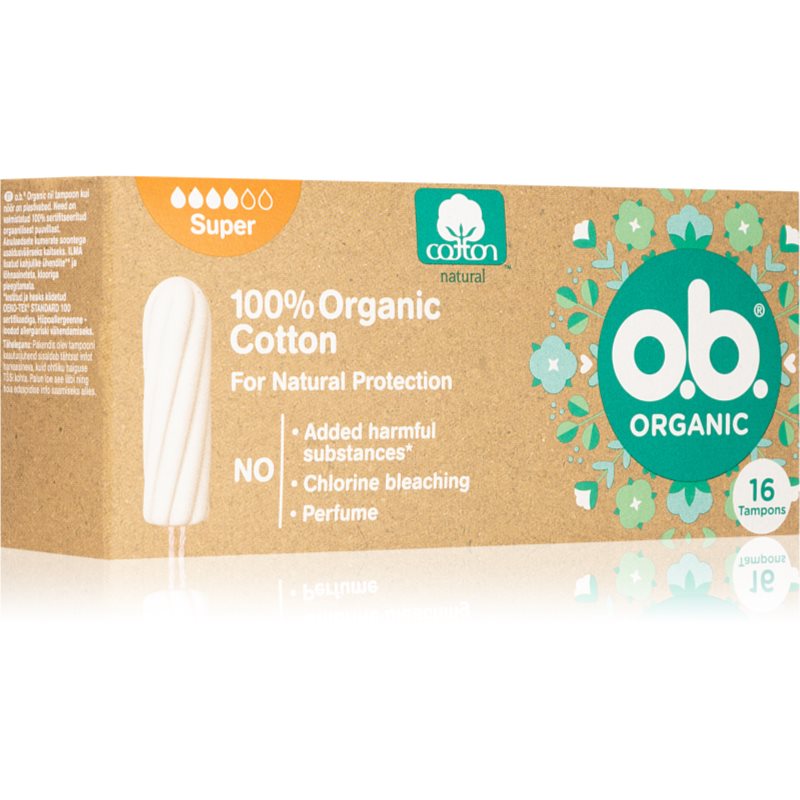 o.b. Organic Super тампони - Грижа за тяло - Сравни цени от 1 магазин с безплатна доставка