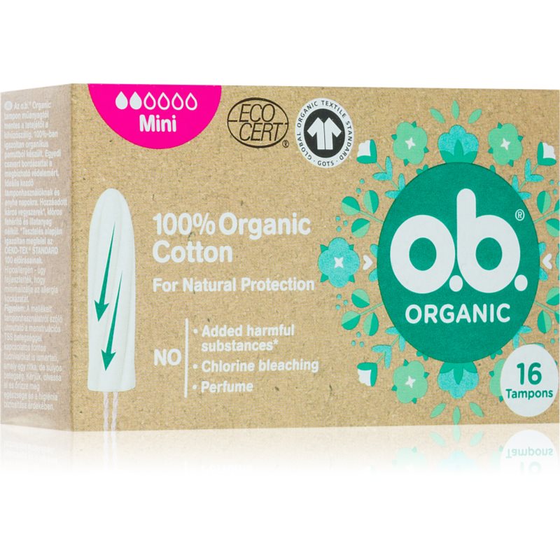 o.b. Organic Mini тампони - Грижа за тяло - Сравни цени от 1 магазин с безплатна доставка