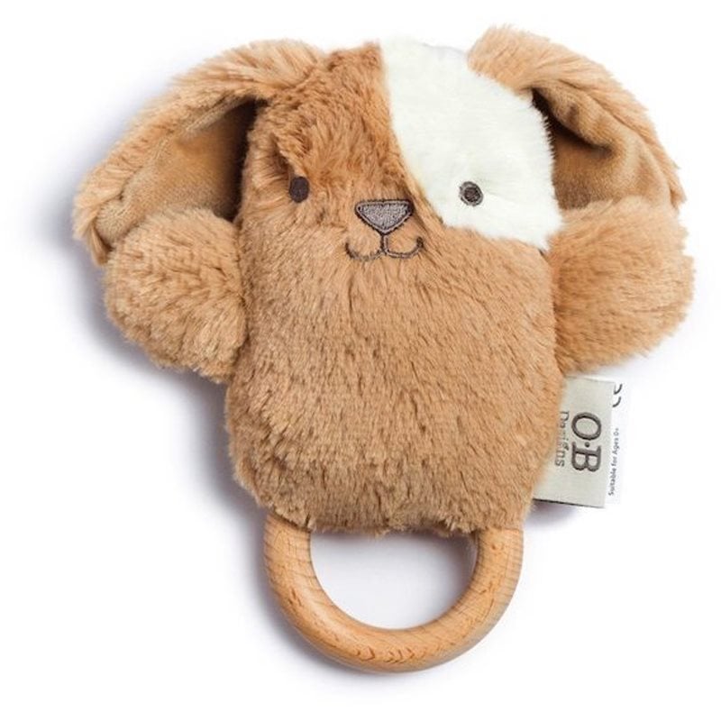 O.B Designs Bunny Soft Rattle Toy плюшена играчка с дрънкалка Taupe 3m+