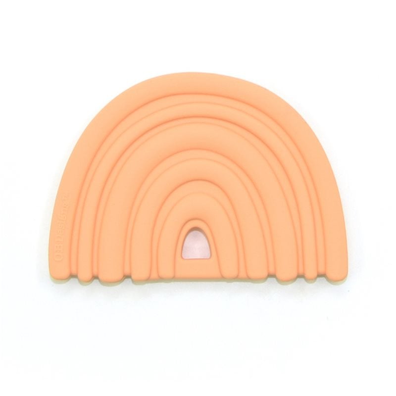 O.B Designs Rainbow Teether гризалка Peach 3m+