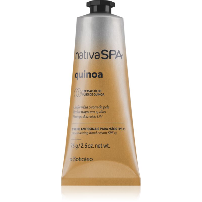 oBoticário oBoticário Nativa SPA Quinoa хидратиращ крем за ръце SPF 15 - Унисекс парфюм 75мл - Сравни цени от 1 магазин с безплатна доставка