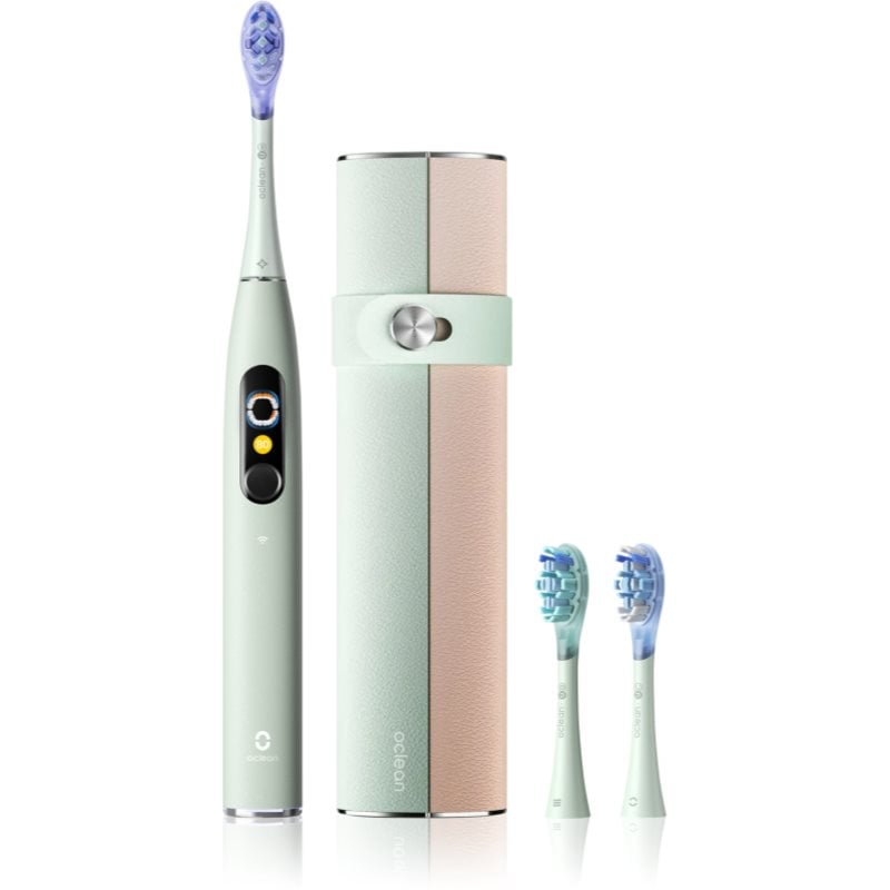 Oclean X Ultra 20 Set четка за зъби + 2 резервни глави с калъфка за пътуване Green