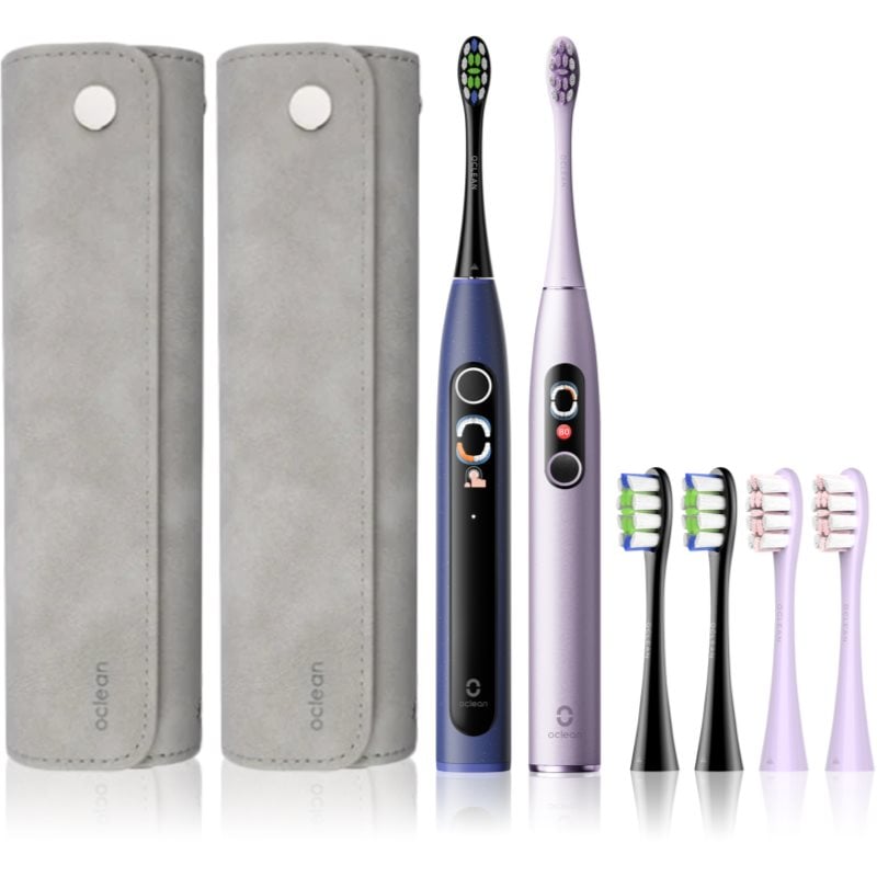 Oclean X Pro Digital Set комплект за грижа за зъбите Purple & Dark Blue