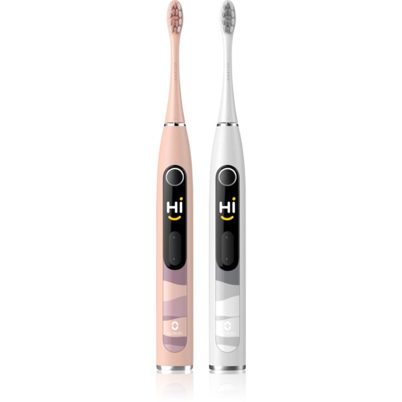 Oclean X10 Set звукова електрическа четка за зъби ДУО ОПАКОВКА Pink & Silver - Електроуред - Сравни цени от 1 магазин с безплатна доставка