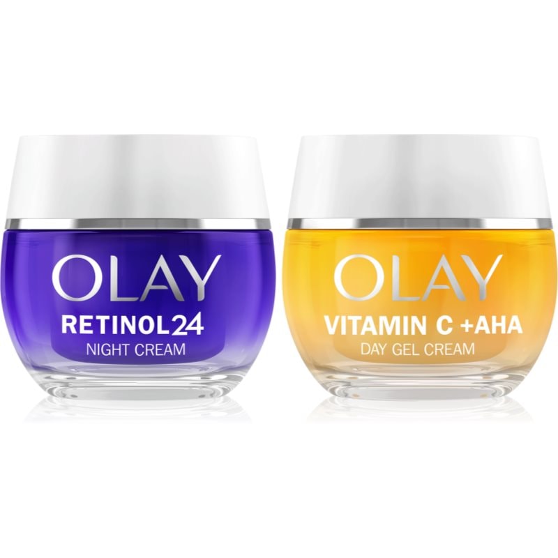 Olay Retinol 24 & Vitamin C + AHA комплект за грижа за лицето - Комплект - Сравни цени от 1 магазин с безплатна доставка