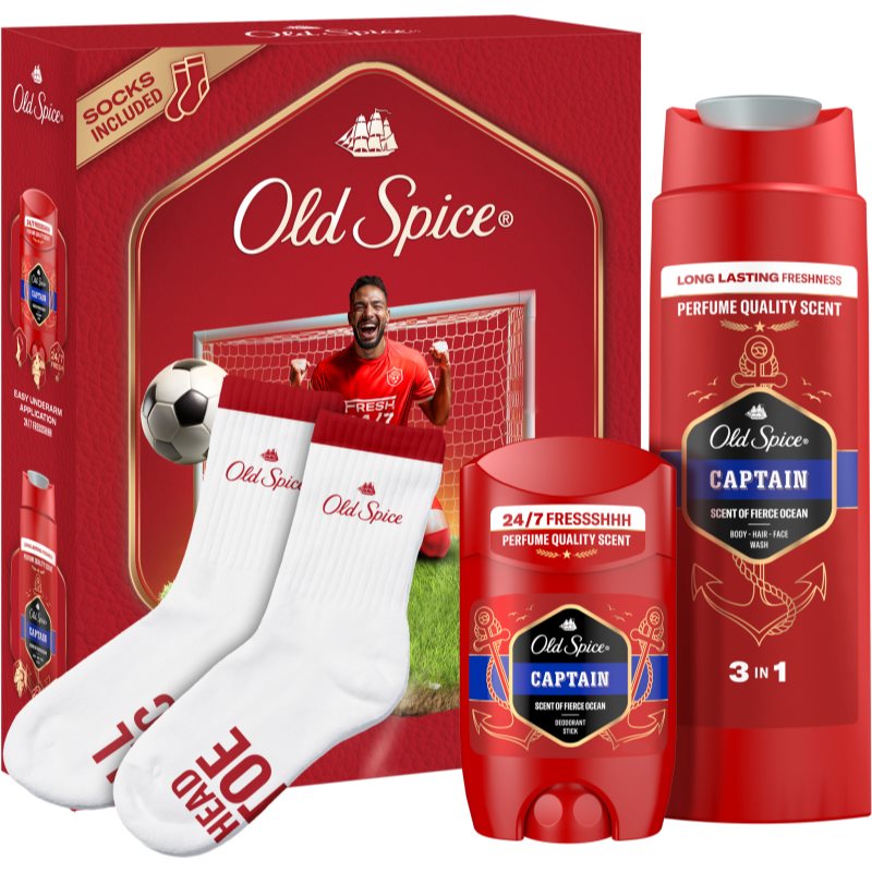 Old Spice Captain Footballer подаръчен комплект за мъже - Комплект - Сравни цени от 1 магазин с безплатна доставка