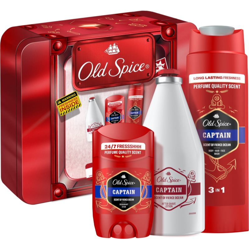 Old Spice Captain Tin Box подаръчен комплект за мъже - Комплект - Сравни цени от 1 магазин с безплатна доставка