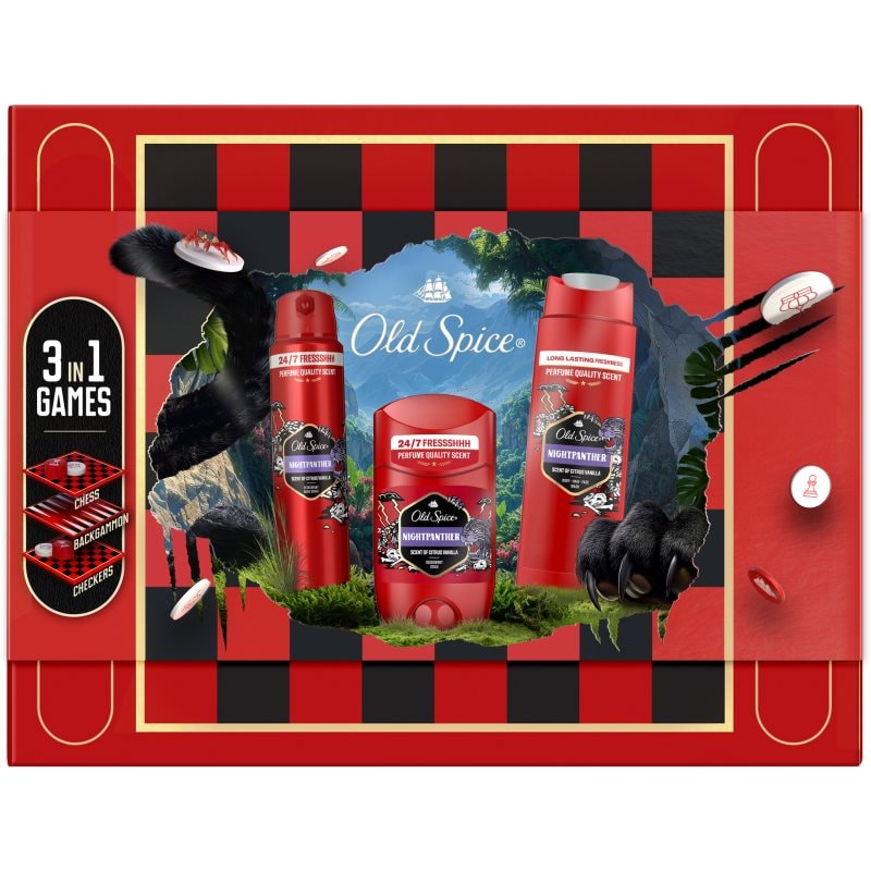 Old Spice Nightpanther Gamebox подаръчен комплект за мъже - Комплект - Сравни цени от 1 магазин с безплатна доставка