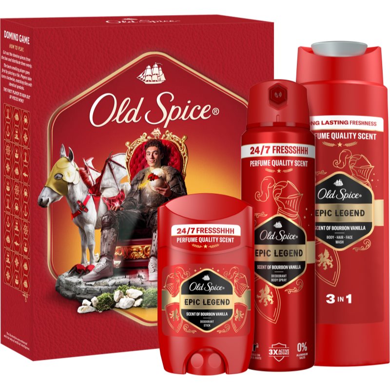 Old Spice Epic Legend Knight подаръчен комплект за мъже - Комплект - Сравни цени от 1 магазин с безплатна доставка