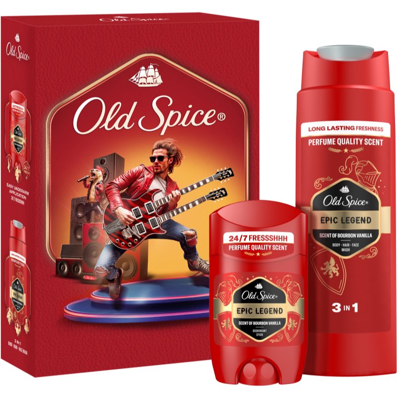 Old Spice Epic Legend Rockstar подаръчен комплект за мъже - Комплект - Сравни цени от 1 магазин с безплатна доставка