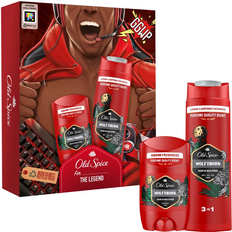 Old Spice Wolfthorn Wolf Gamer подаръчен комплект за мъже - Комплект - Сравни цени от 1 магазин с безплатна доставка