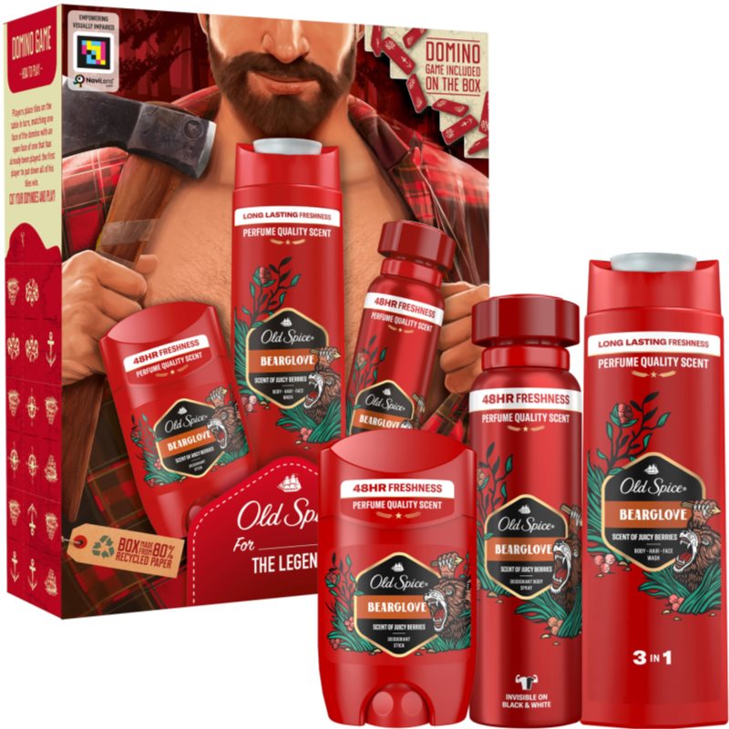 Old Spice Bearglove For The Legend подаръчен комплект за мъже - Комплект - Сравни цени от 1 магазин с безплатна доставка