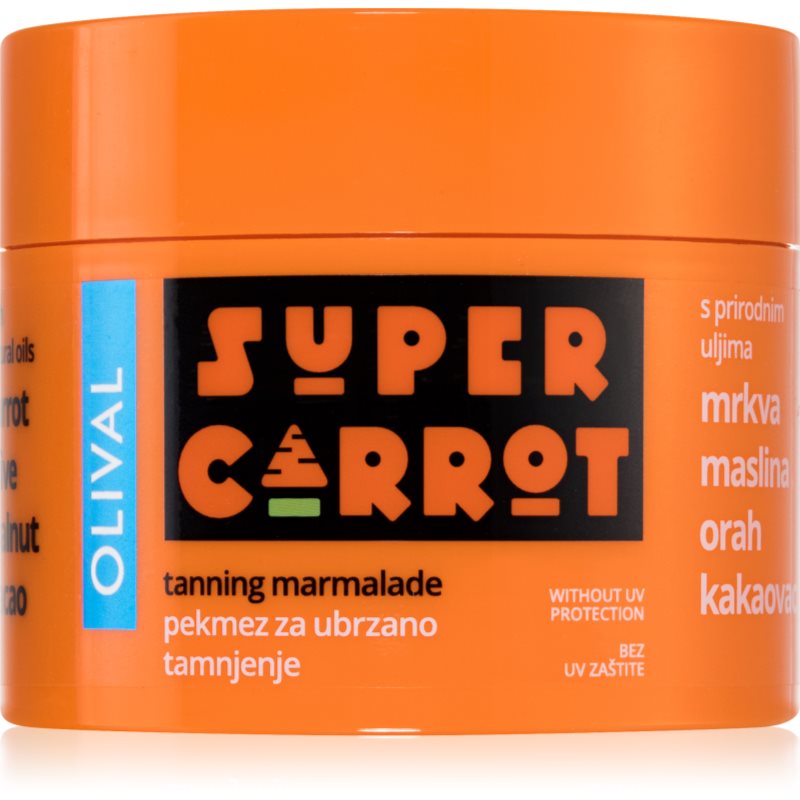 Olival SUPER Carrot Tanning Jam продукт за ускоряване и удължаване ефекта на загар без защитен фактор - Грижа за тяло - Сравни цени от 1 магазин с безплатна доставка