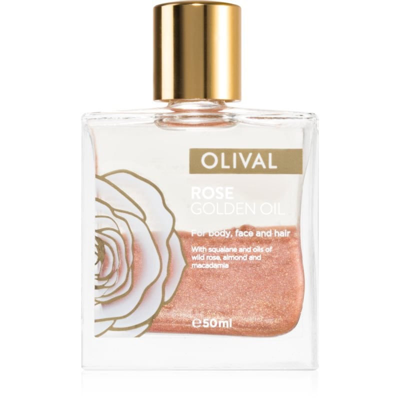 Olival Rose Gold масло със златисти частици за лице, тяло и коса