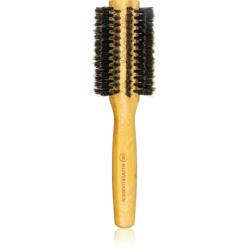 Olivia Garden Bamboo Touch кръгла четка за коса с косми от глиган диаметър 30 mm - Грижа за коса - Сравни цени от 1 магазин с безплатна доставка