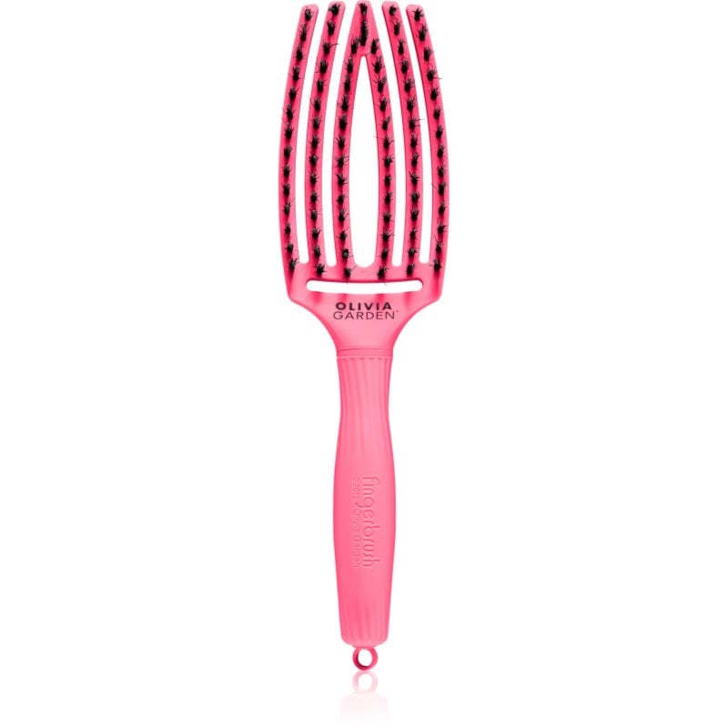 Olivia Garden Fingerbrush L´amour плоска четка За коса Hot Pink