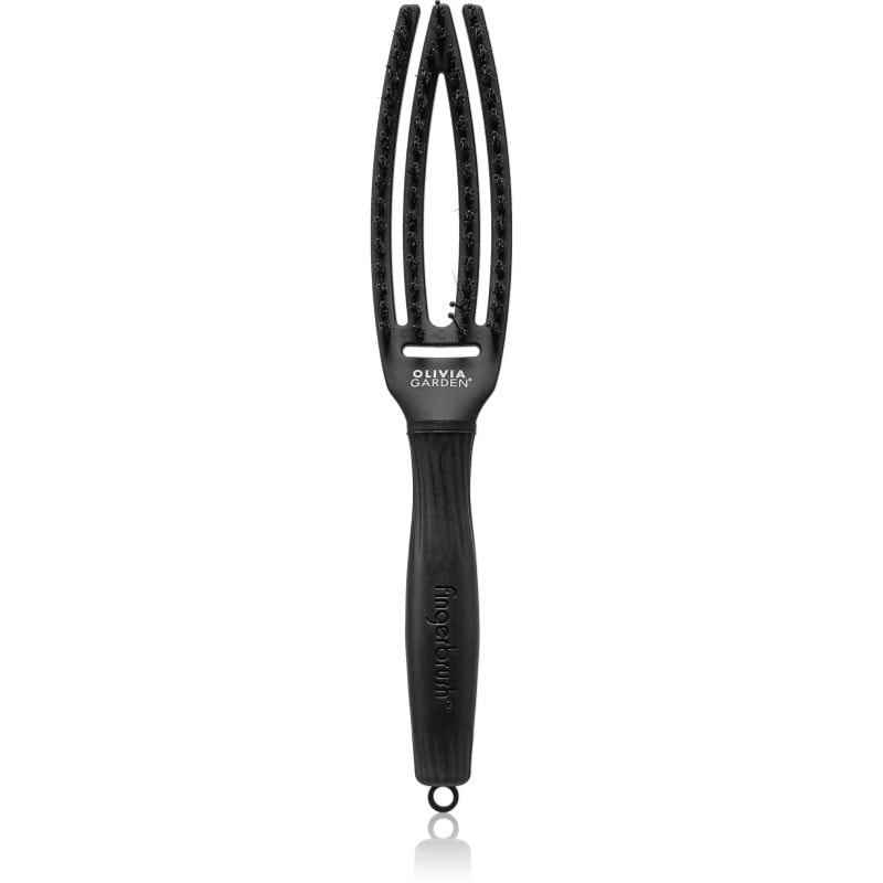 Olivia Garden Fingerbrush Boar & Nylon Четка за коса с влакна от найлон и глиган Full Black S - Грижа за коса - Сравни цени от 1 магазин с безплатна доставка