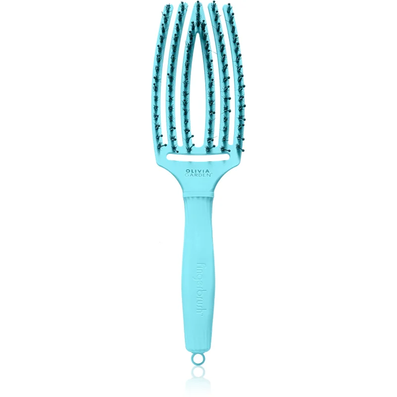 Olivia Garden Fingerbrush Boar & Nylon Четка за коса с влакна от найлон и глиган Dolce Vita Blue Sky - Грижа за коса - Сравни цени от 1 магазин с безплатна доставка