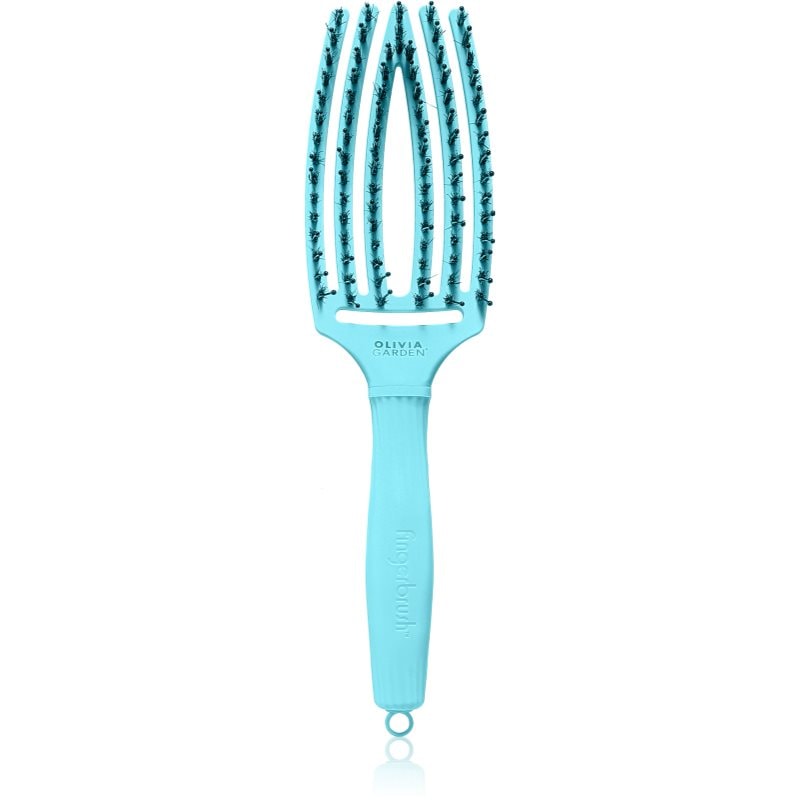 Olivia Garden Fingerbrush Boar & Nylon Четка за коса с влакна от найлон и глиган Dolce Vita Blue Sky - Грижа за коса - Сравни цени от 1 магазин с безплатна доставка