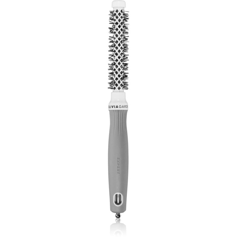 Olivia Garden Expert Shine Wavy Bristles White & Grey Четка за коса průměr 15 mm