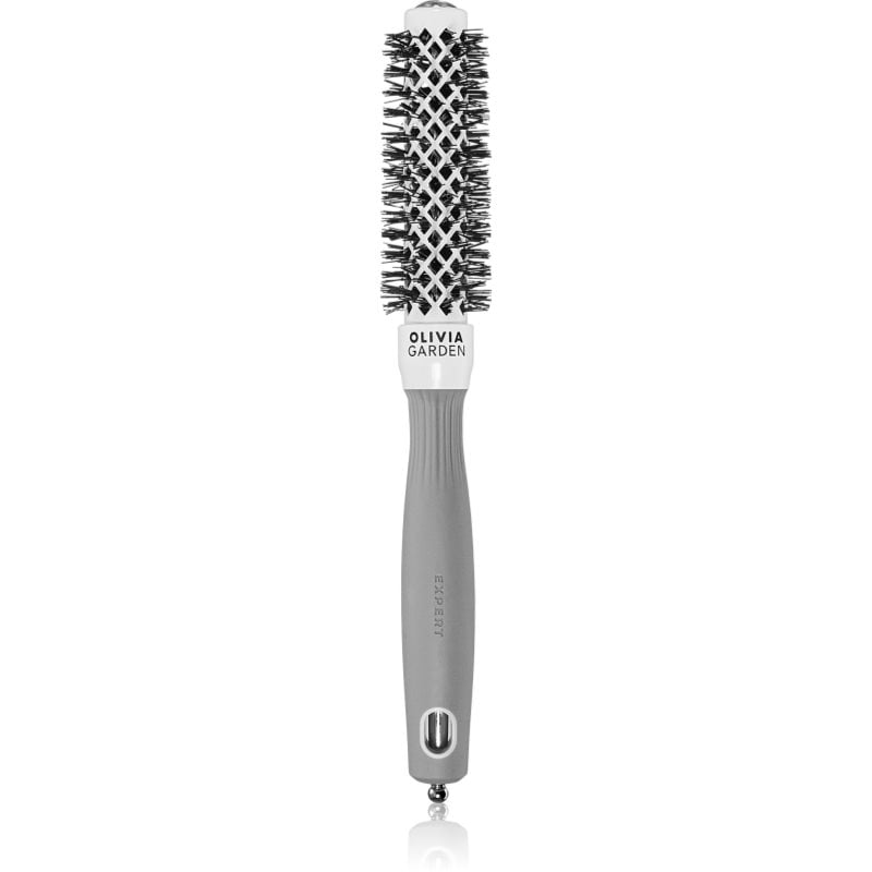 Olivia Garden Expert Shine Wavy Bristles White & Grey Четка за коса průměr 20 mm