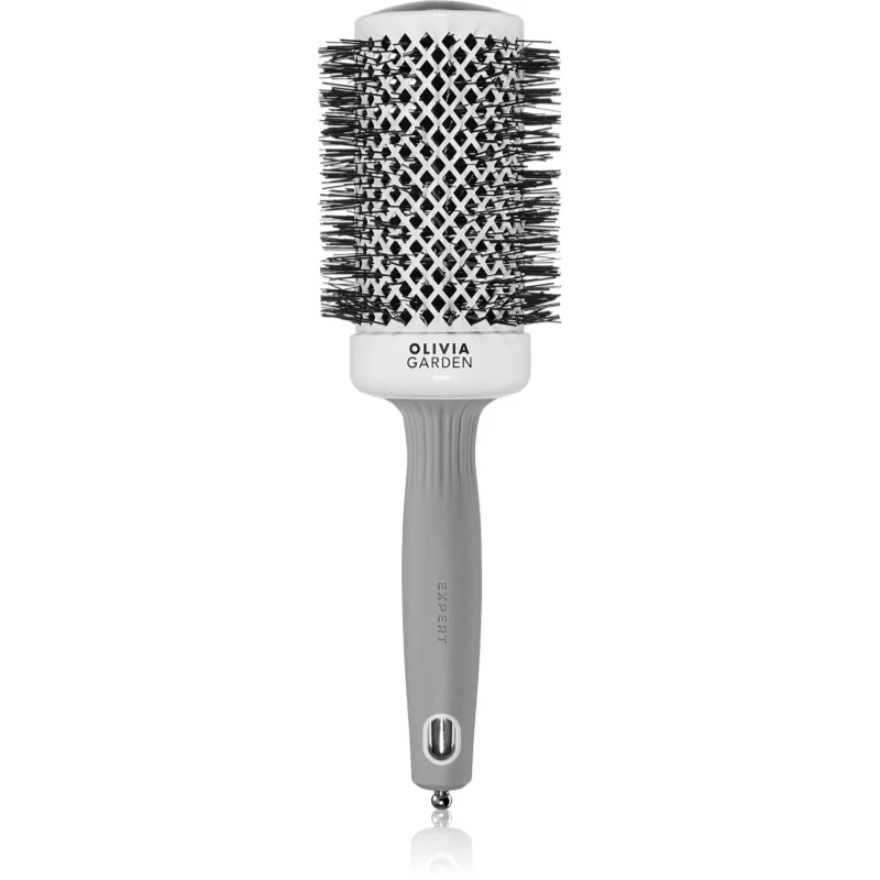 Olivia Garden Expert Shine Wavy Bristles White & Grey Четка за коса průměr 55 mm
