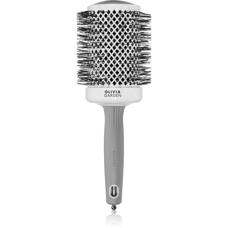 Olivia Garden Expert Shine Wavy Bristles White & Grey Четка за коса průměr 65 mm - Грижа за коса - Сравни цени от 1 магазин с безплатна доставка