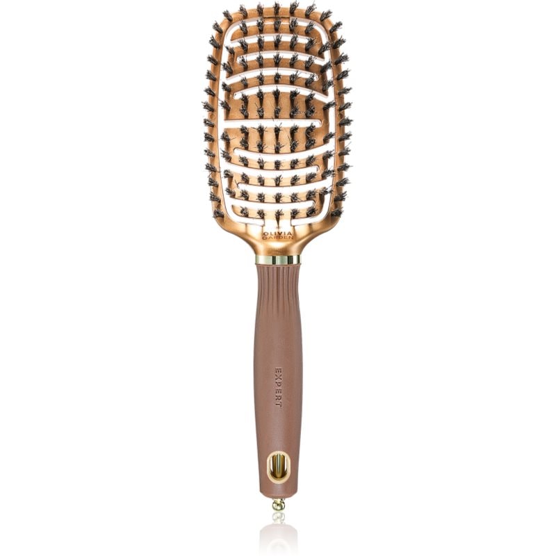 Olivia Garden Expert Flex плоска четка с косми от глиган Gold & Brown - Грижа за коса - Сравни цени от 1 магазин с безплатна доставка