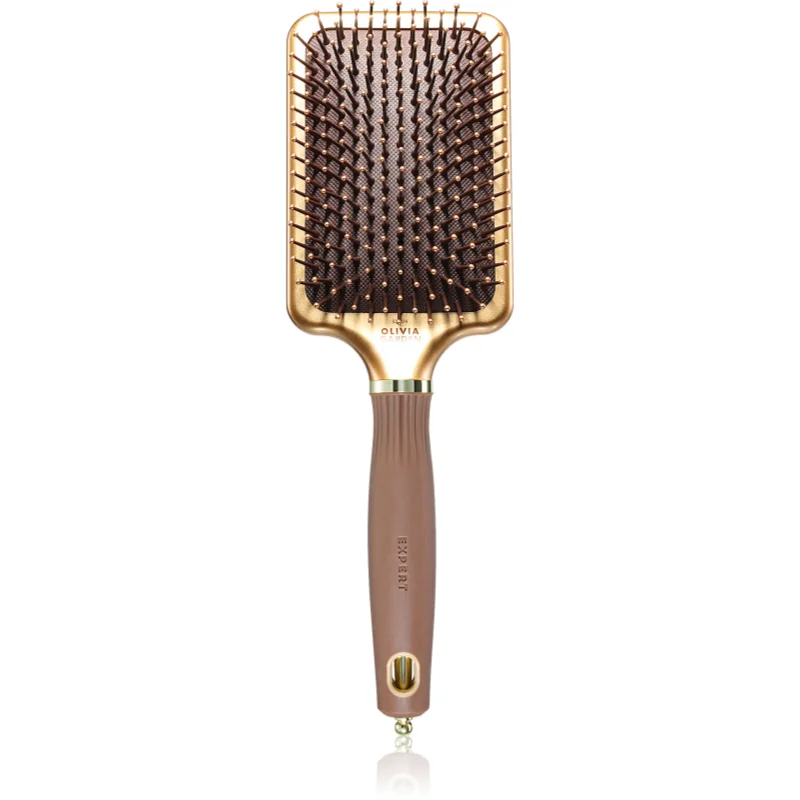 Olivia Garden Rectangular Paddle четка за по-лесно разресване на косата Gold & Brown - Грижа за коса - Сравни цени от 1 магазин с безплатна доставка