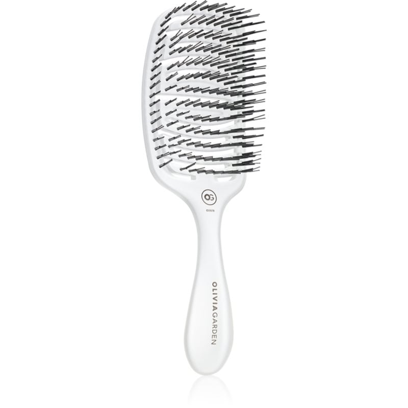 Olivia Garden ESSENTIAL CARE FLEX Medium Hair Bristles Четка за коса Ice White
