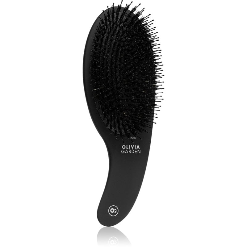 Olivia Garden Black Label CURVE Board & Nylon bristles Четка за коса с косми от глиган