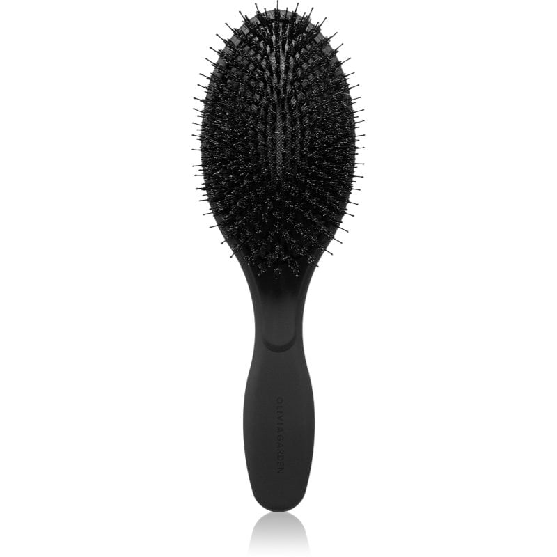 Olivia Garden Expert Care Boar & Nylon Bristles Black овална четка за коса