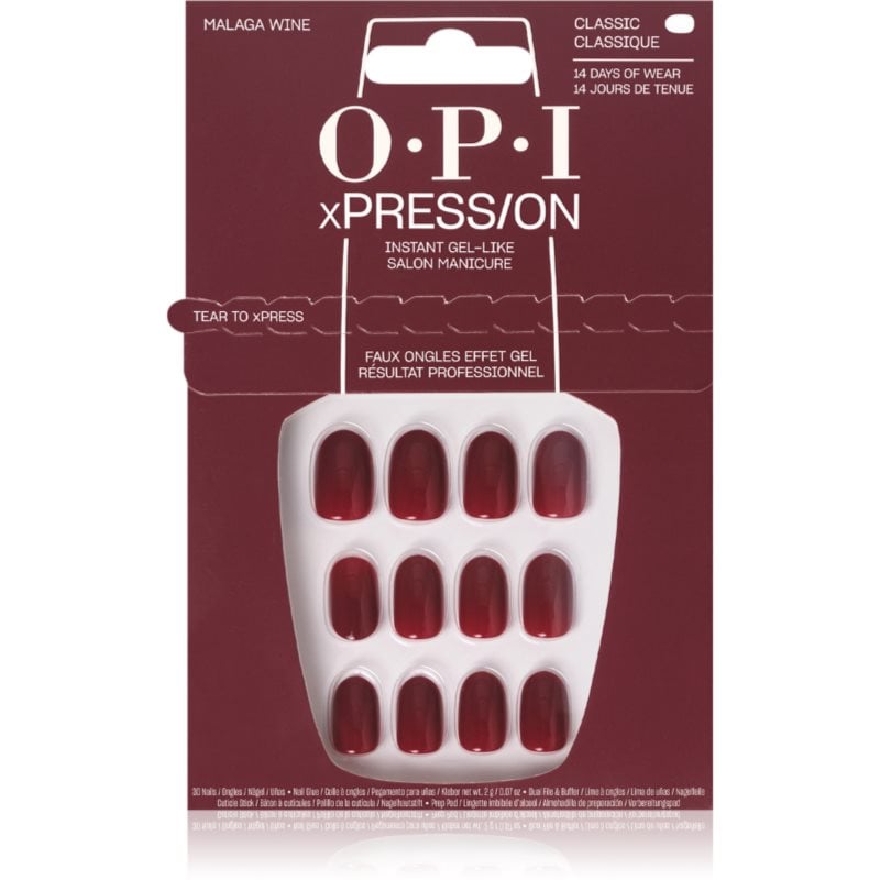 OPI xPRESS/ON Изкуствени нокти Malaga Wine