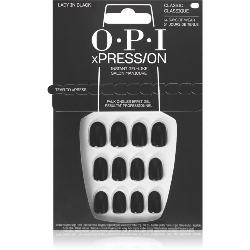 OPI xPRESS/ON Изкуствени нокти Lady in Black - Грим - Сравни цени от 1 магазин с безплатна доставка