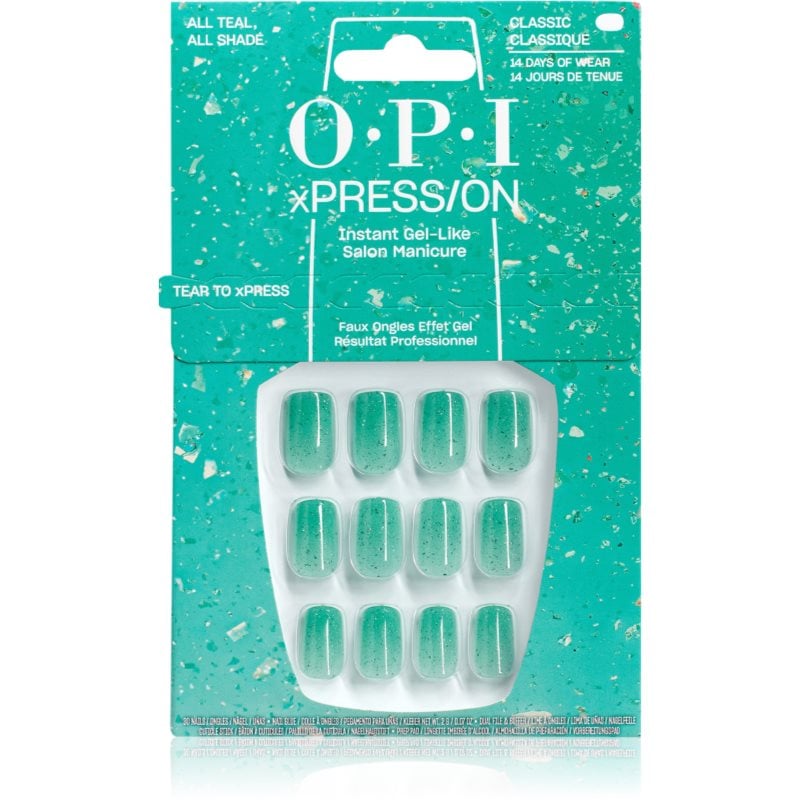 OPI Make ‘Em Jelly! XPRESS/ON Изкуствени нокти All Teal, All Shade