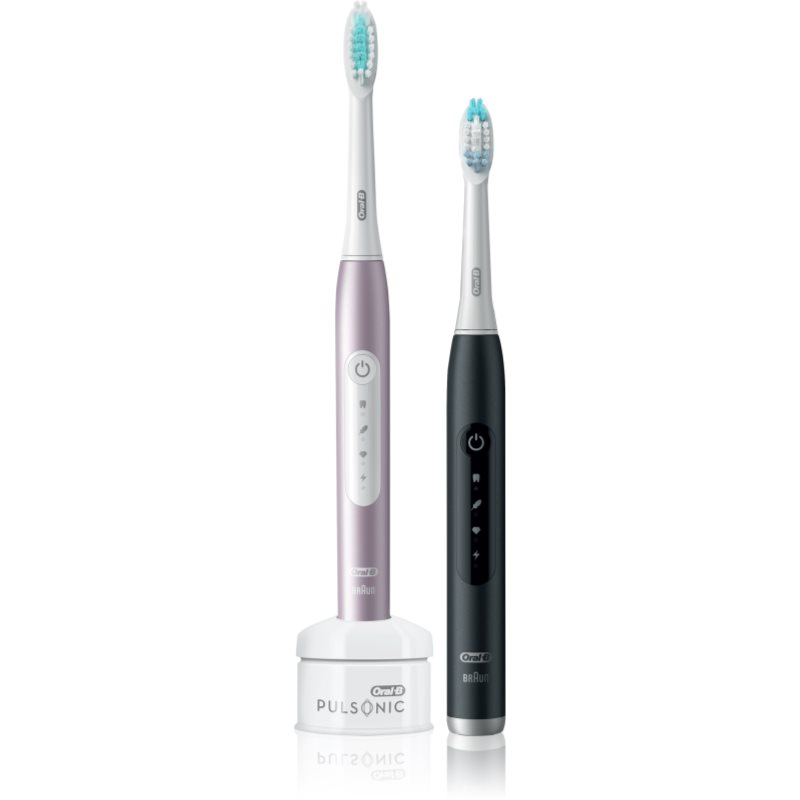 Oral-B Pulsonic Slim Luxe 4900 електрическа звукова четка за зъби, 2 тела Rose Gold/Matte Black - Електроуред - Сравни цени от 1 магазин с безплатна доставка