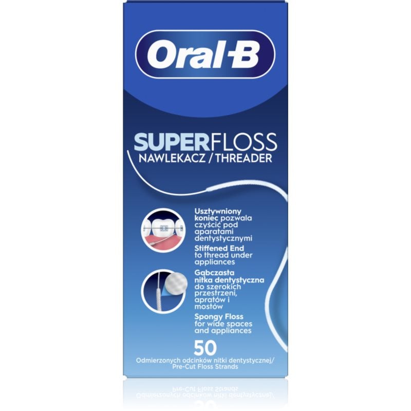 Oral-B Super Floss дентален концец за брекети и импланти